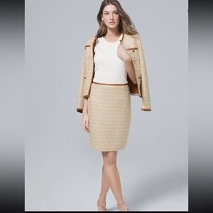 White House Black Market Tan and Brown Blazer